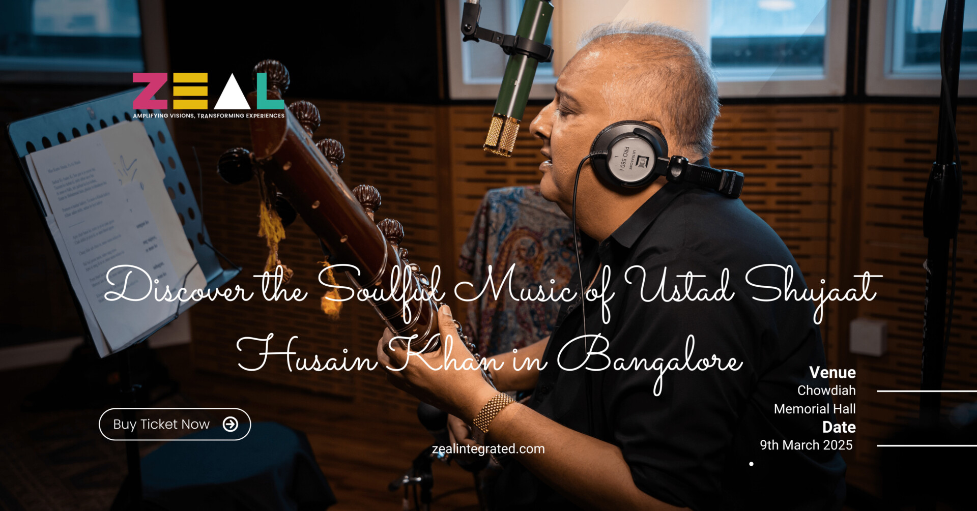 Discover the Soulful Music of Ustad Shujaat Husain Khan in Bangalore